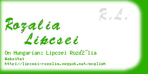rozalia lipcsei business card